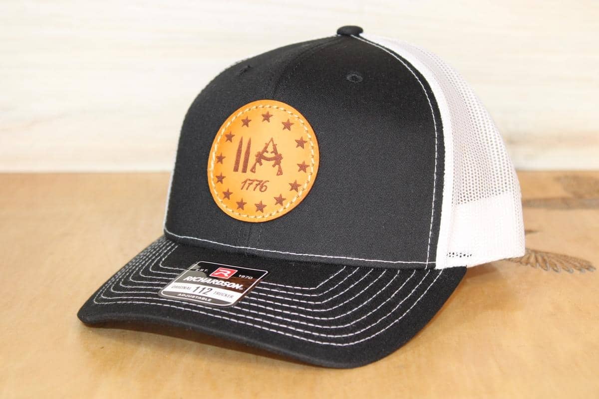 2nd amendment leather patch hat