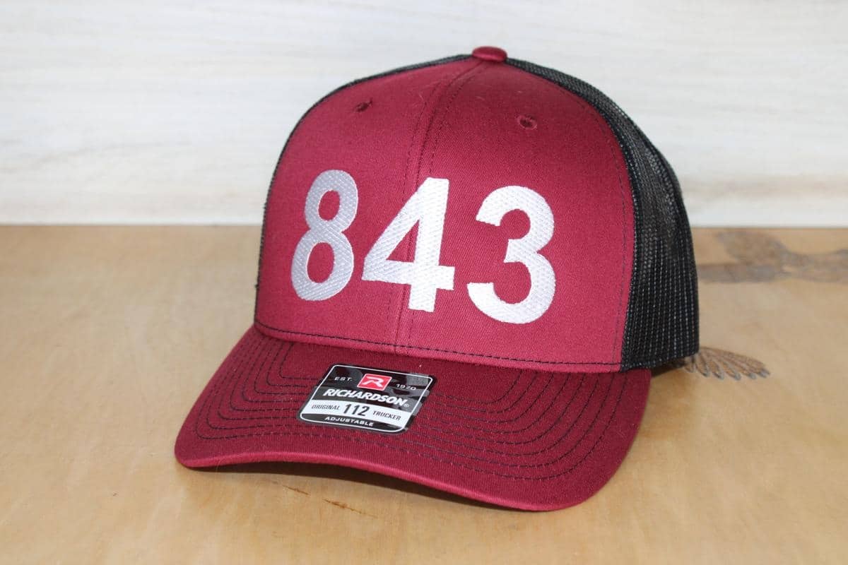 low country 843 hat crimson red