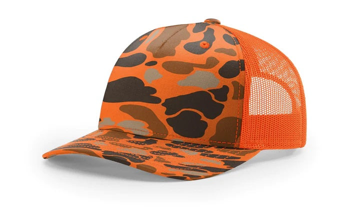 Blaze Duck Camo Leather Patch Hat