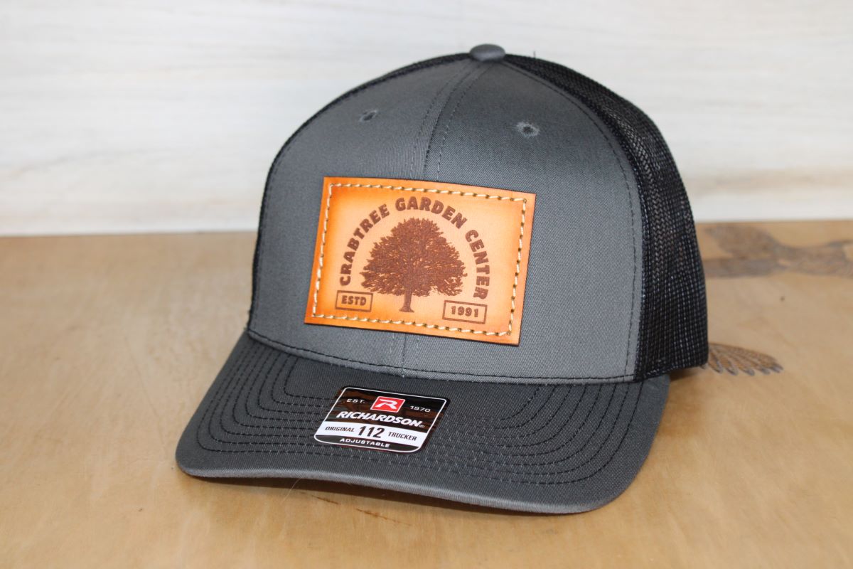 Custom Leather Patch Hat company logo Garden Center