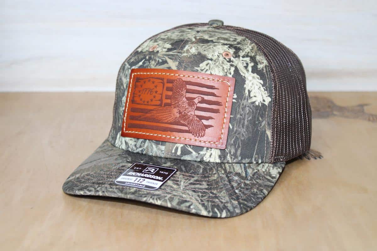 Richardson 112PFP Duck Camo Leather Patch Hat