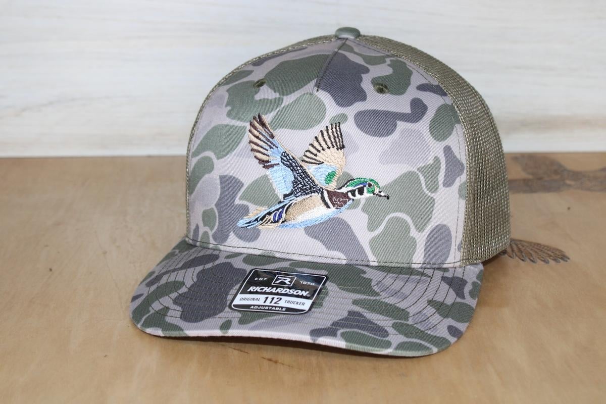 Wood Duck Embroidered Camo Hat