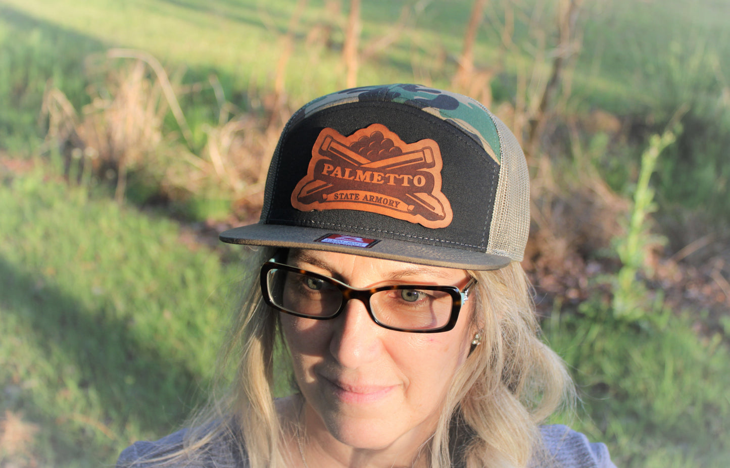 Palmetto State leather patch hat