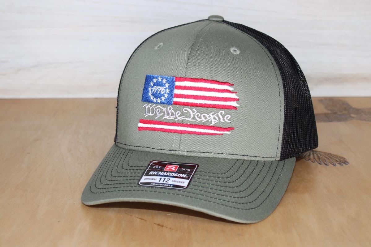 We The People embroidered hat loden