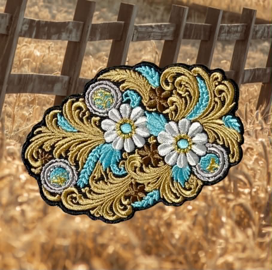 Western Floral Filler Custom Trucker Hat Patch