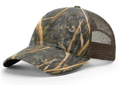 Richardson 111P Camo Leather Patch Hat