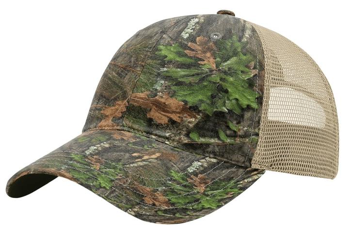 Richardson 111P Camo Leather Patch Hat