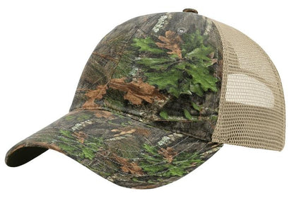 Richardson 111P Camo Leather Patch Hat