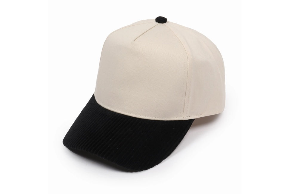 Corduroy Brim 5 Panel Baseball Cap