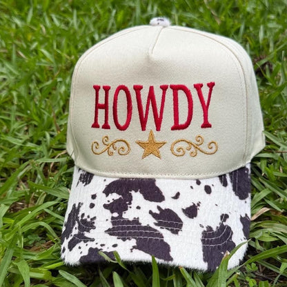 Howdy Jessie Cow Print Hat