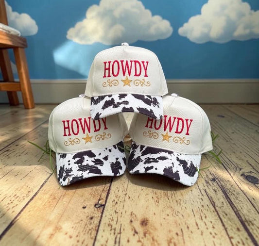Howdy Jessie Cow Print Hat