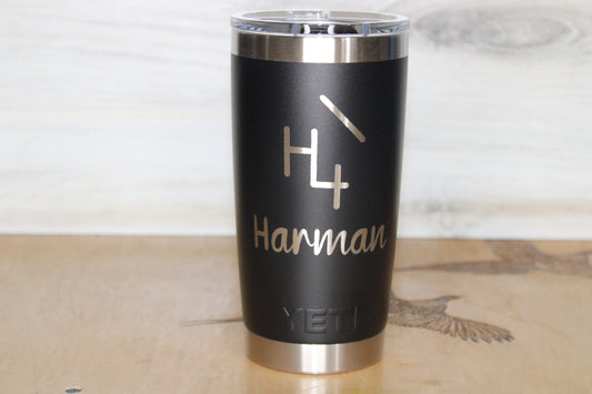 Custom Engraved Yeti Tumbler 20oz black