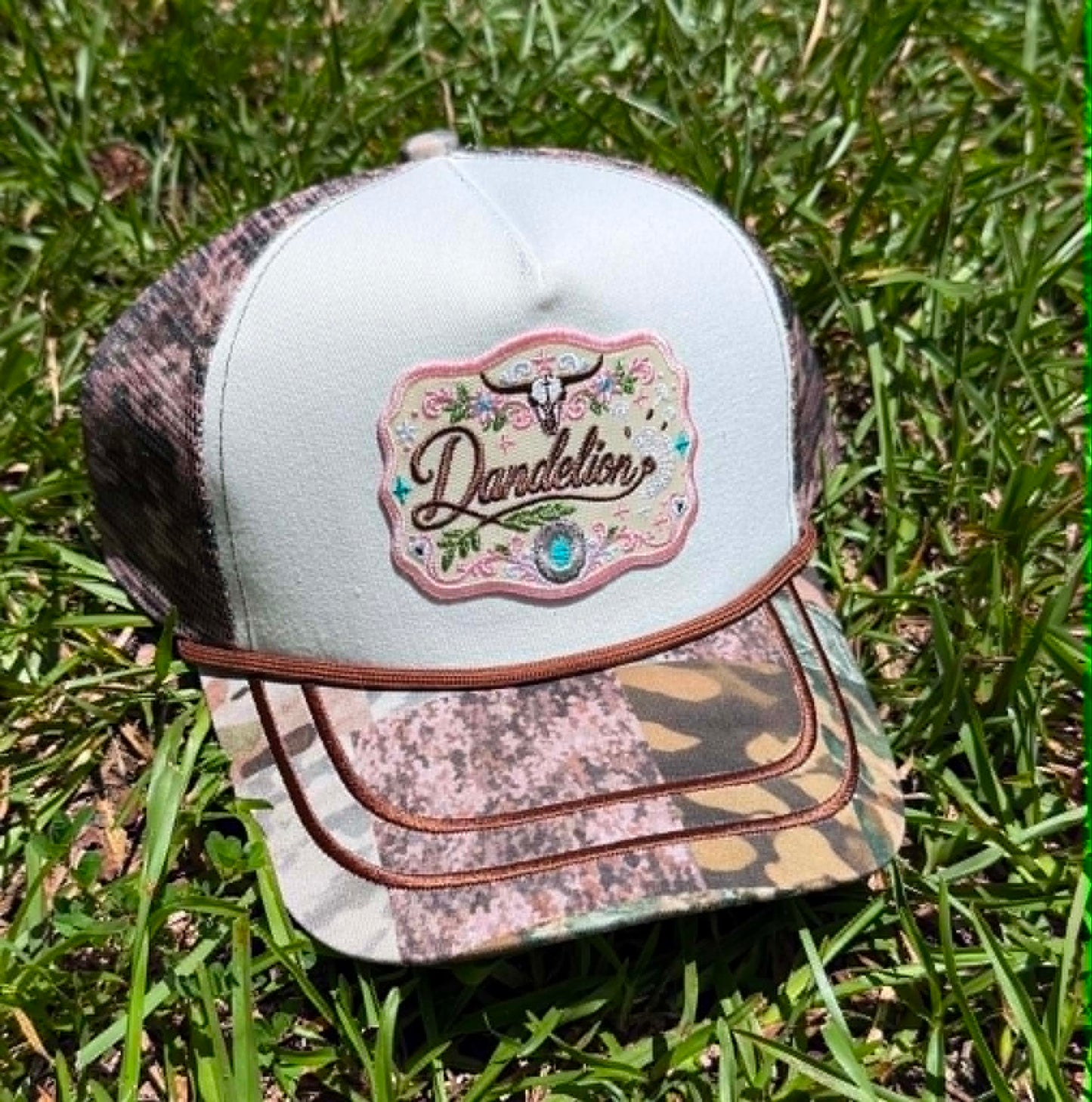 Dandelion Camo Patchwork Trucker Hat