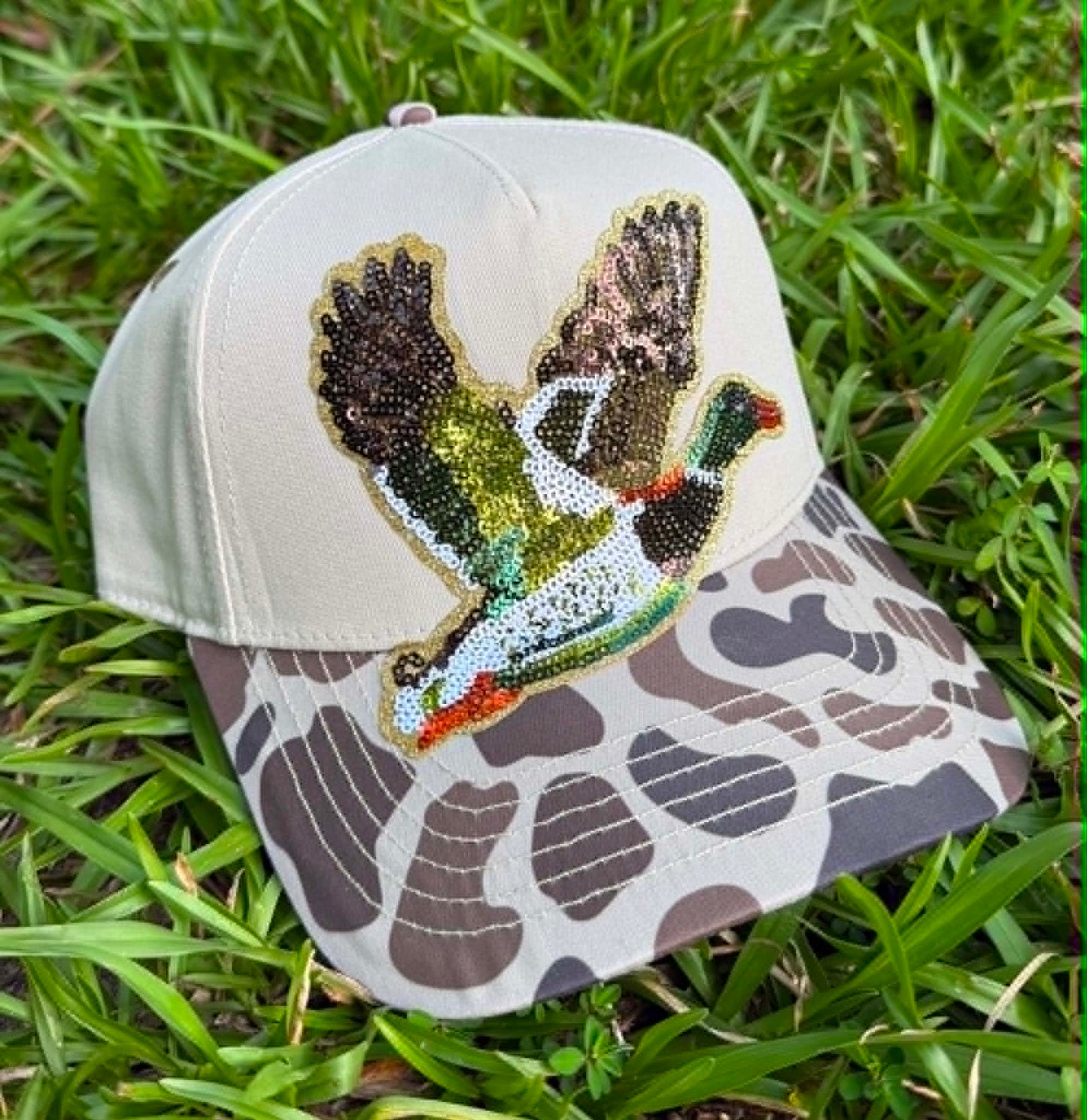Camo Two Tone Duck Trucker Hat