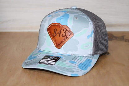 Richardson 112PFP Duck Camo Leather Patch Hat