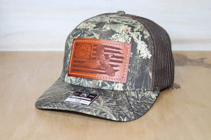 Richardson 112PFP Duck Camo Leather Patch Hat