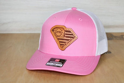 South Carolina American Flag Leather Patch Hat