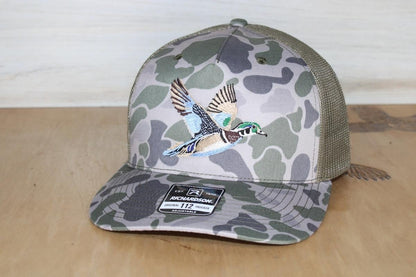 Wood Duck Embroidered Camo Hat