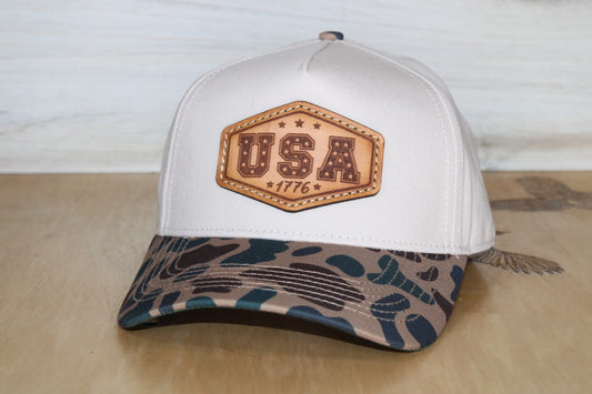 Old School Delta Duck Camo Two-Tone USA Hat