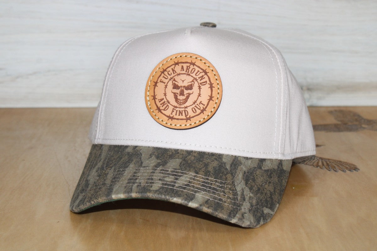 Old School Mossy Oak Bottomland Camo Two-Tone USA Hat