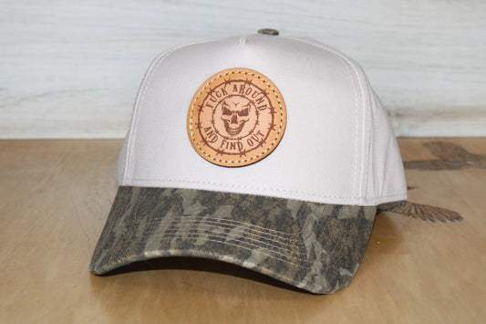 Old School Mossy Oak Bottomland Camo Two-Tone USA Hat