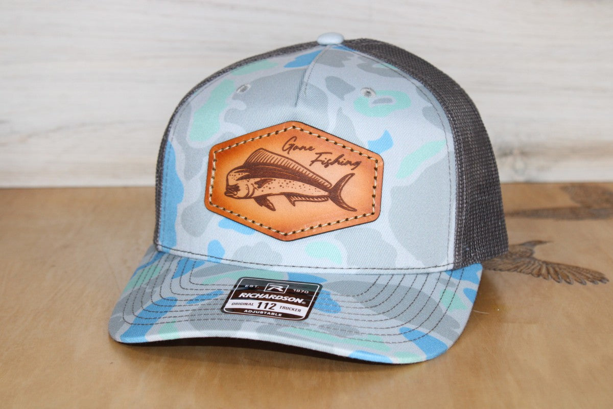 Mahi-Mahi Camo Leather Patch Hat