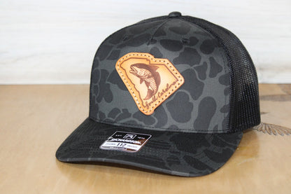 SC Redfish Leather Patch Hat Camo