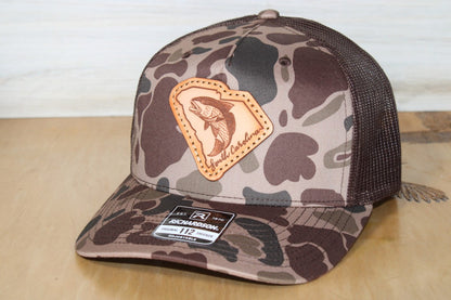 SC Redfish Leather Patch Hat Camo