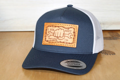 YP Blue Collar Patch Hat I Fix Shit