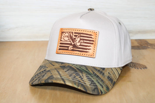 Old School Shadow Grass Camo Two-Tone Wood Duck Hat