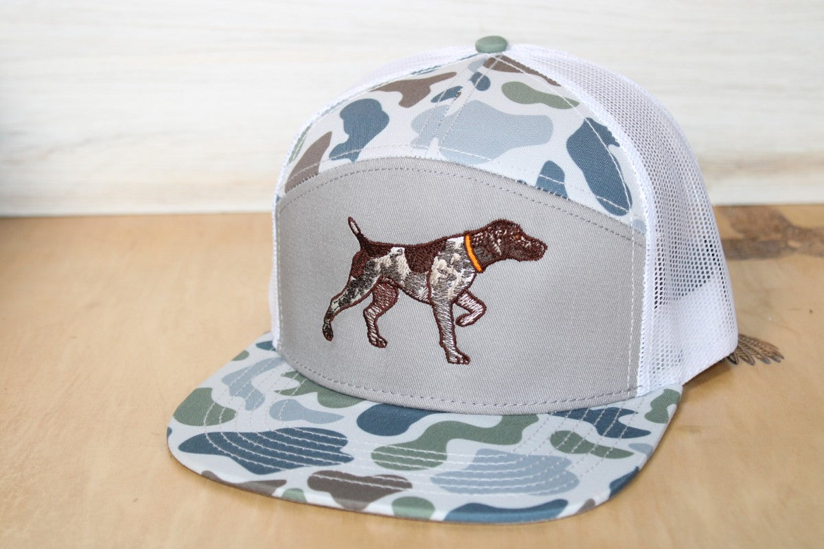 GSP Old School 7 Panel Camo Embroidered Hat