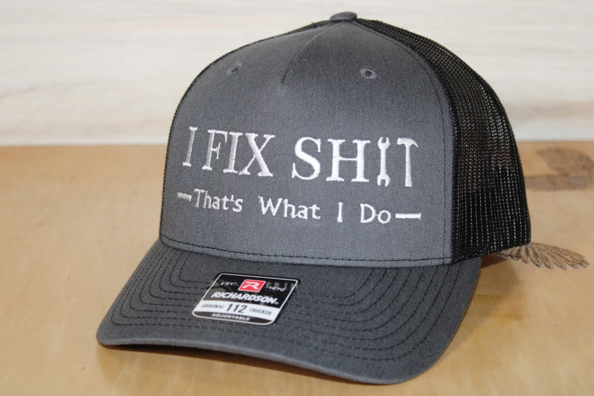 Blue Collar I Fix Shit Embroidered Hat