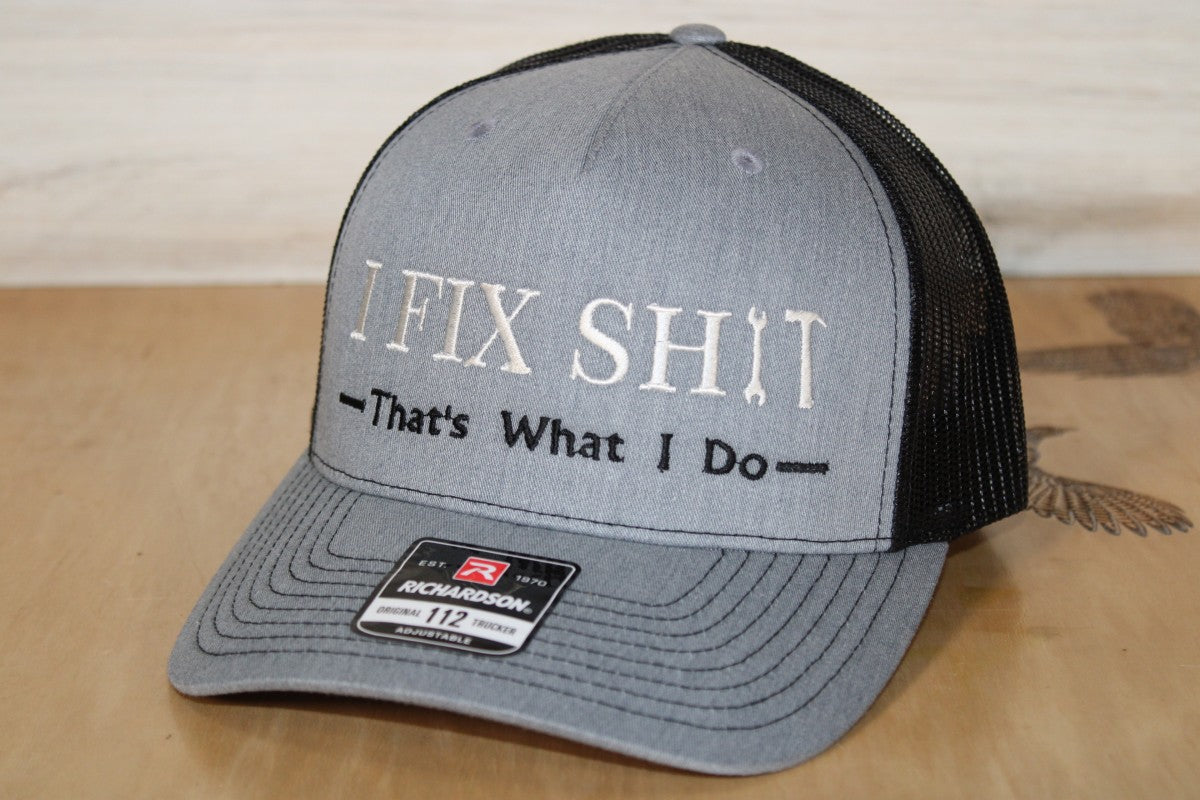 Blue Collar I Fix Shit Embroidered Hat