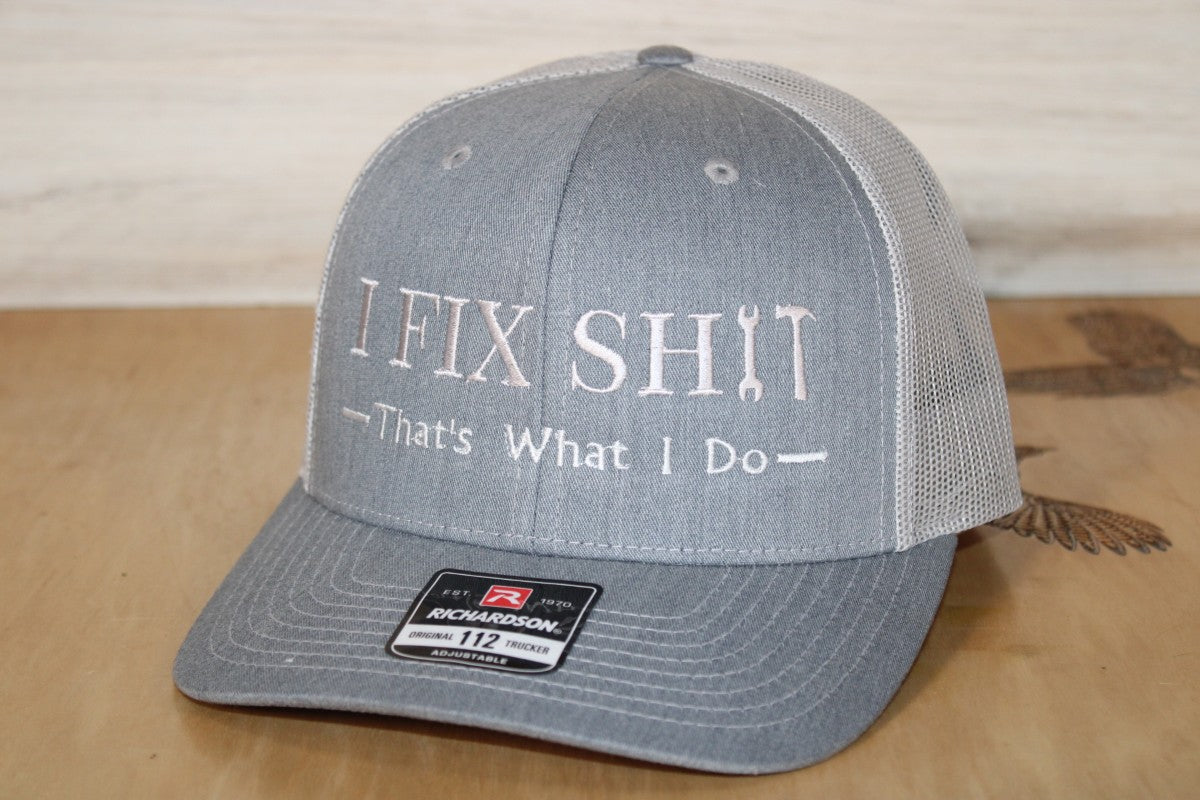 Blue Collar I Fix Shit Embroidered Hat
