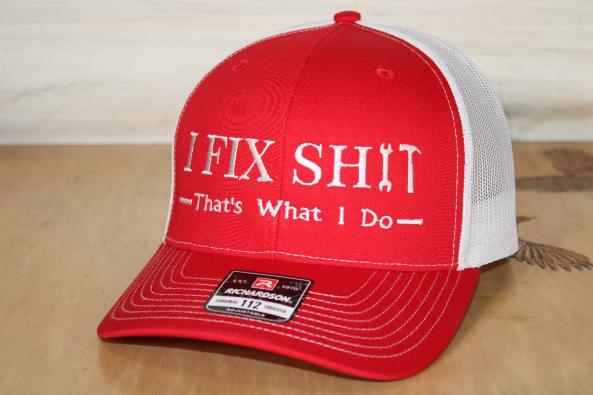 Blue Collar I Fix Shit Embroidered Hat