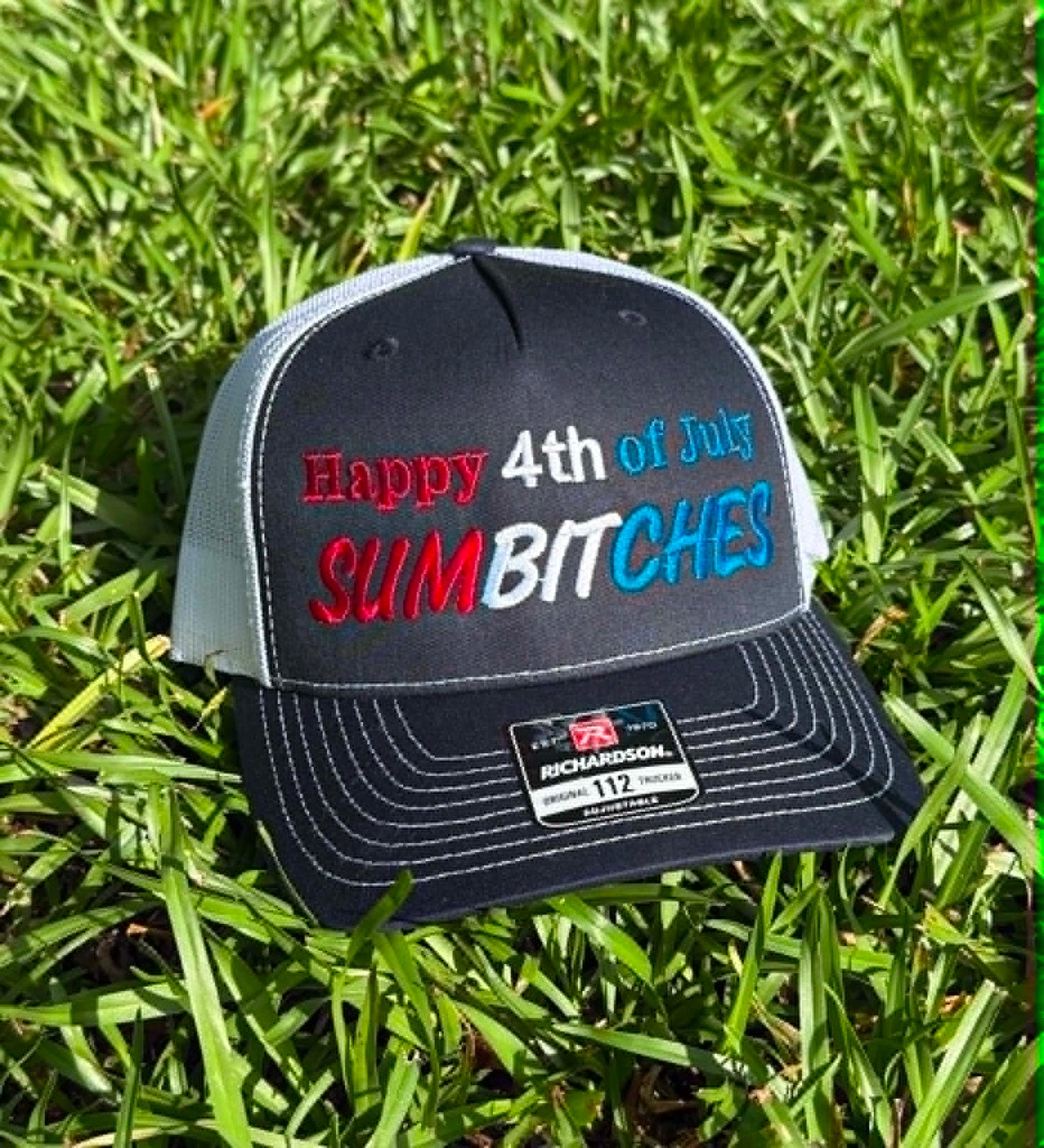 Happy 4th Sumbitches Embroidered Hat