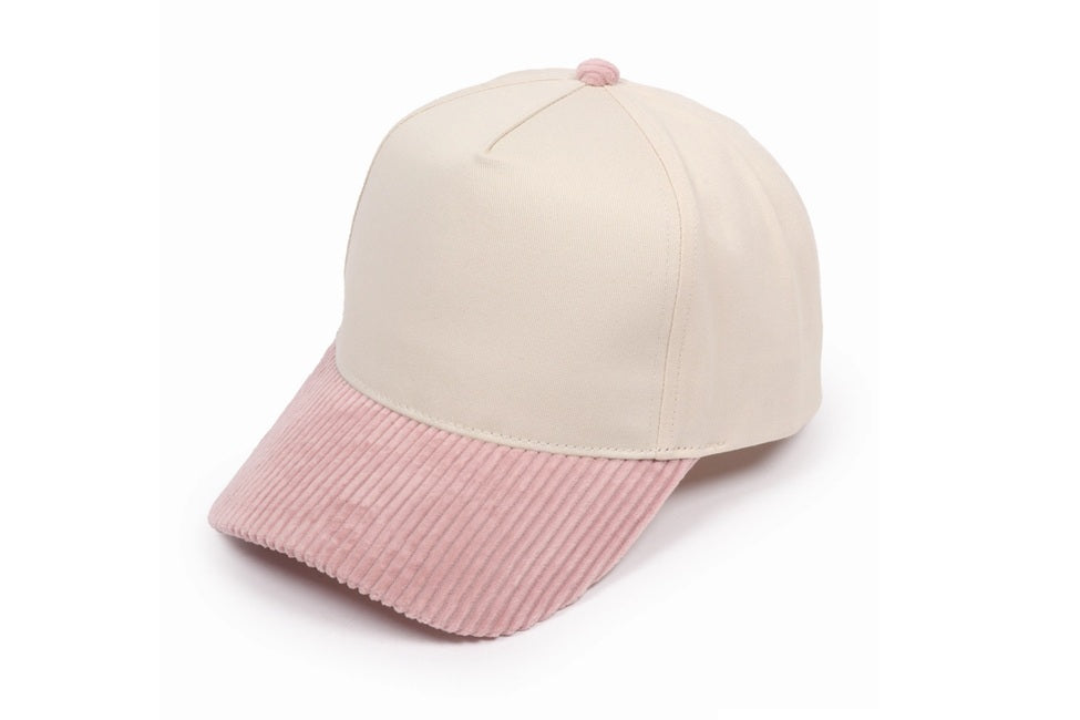 Corduroy Brim 5 Panel Baseball Cap