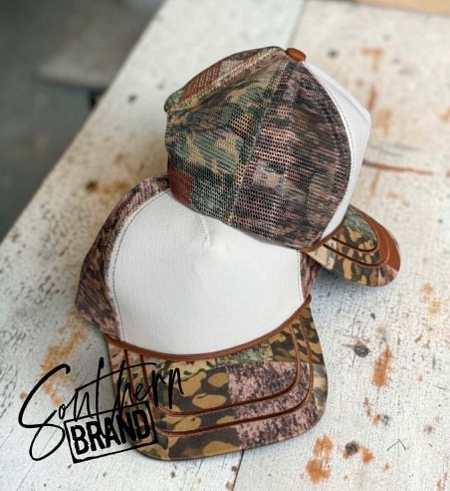 Patchwork Camo Blank Customizable Trucker Hat