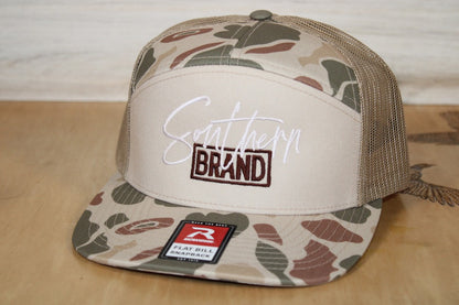Southern Brand 7 Panel Duck Camo Embroidered Hats