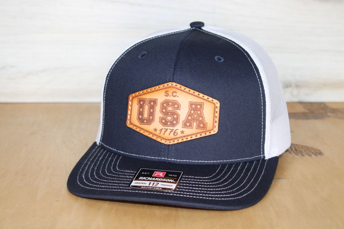 USA Leather Patch Hat