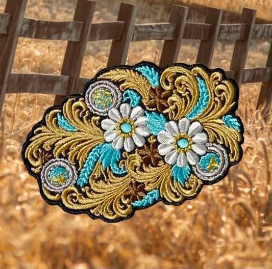Western Floral Filler Custom Trucker Hat Patch