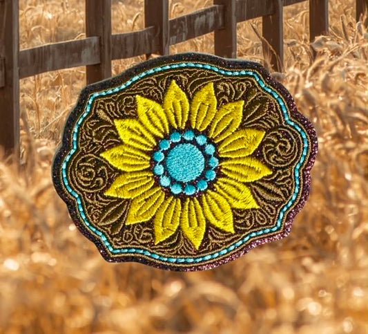 Western Sunflower Custom Trucker Hat Patch