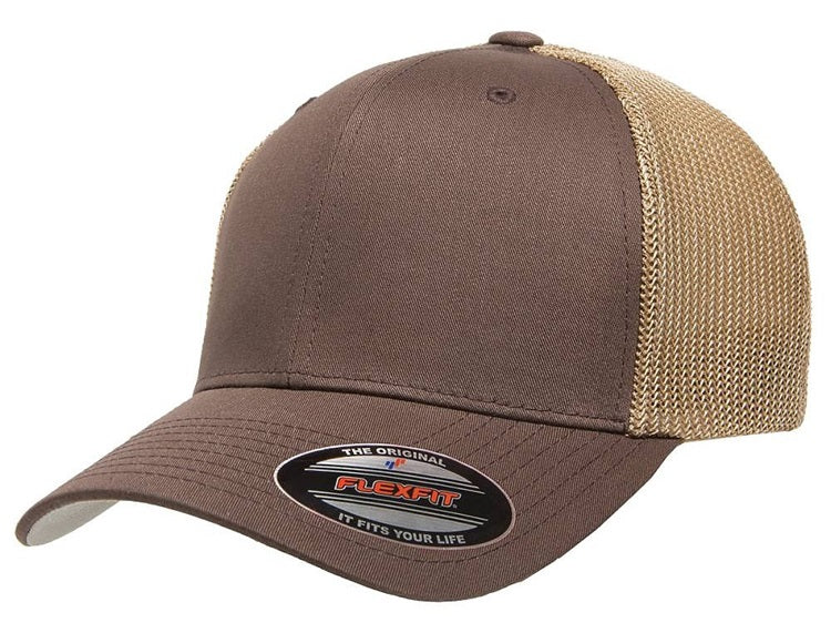 YP Flexfit 6511 Southern Brand Patch Hat Brown Khaki
