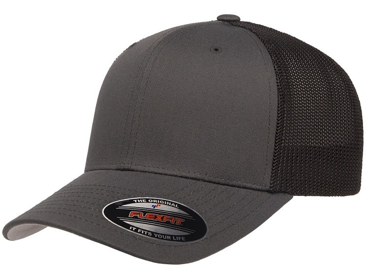YP Flexfit 6511 Southern Brand Patch Hat Charcoal Black