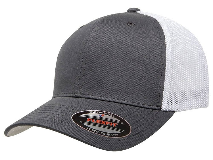 YP Flexfit 6511 Southern Brand Patch Hat Charcoal White