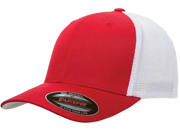 YP Flexfit 6511 Southern Brand Patch Hat Red White