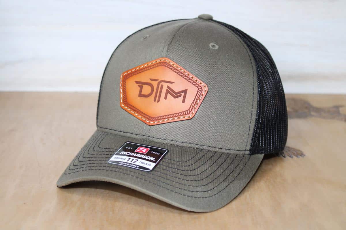 company branded leather patch hat